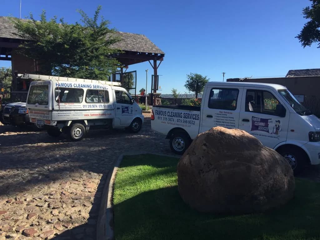 Famous Cleaning Services branded vehicles