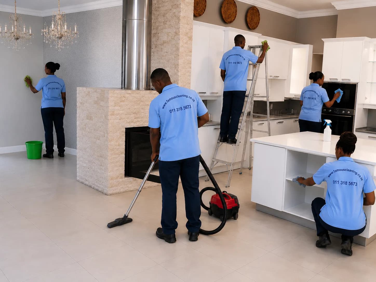 Famous Cleaning Services team providing residential cleaning services